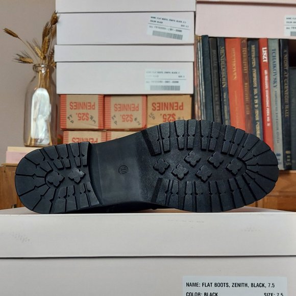 NIB JUSTFAB ZENITH PATTERNED RIDING BOOT (Black 7.5 & 8.5) - Picture 10 of 13